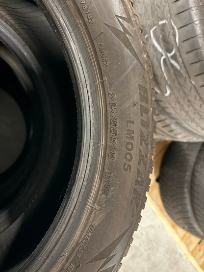 215/55/18 - Invernali - Bridgestone - DOT 2020 - Usato