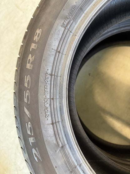 215/55/18 - Estive - Pirelli - DOT 2022 - Usato