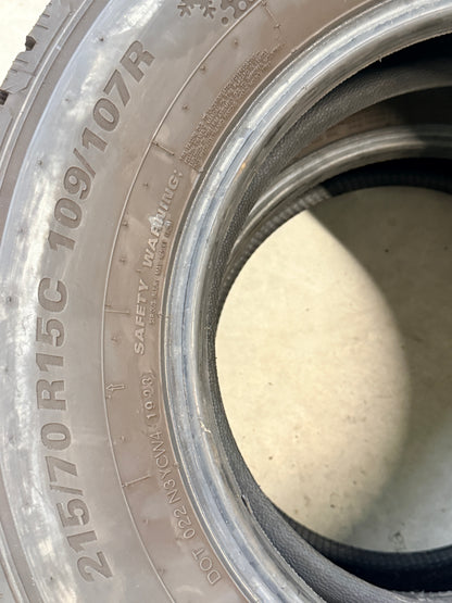 215/70/15C - Invernali - Kumho - DOT 2023 - Usato